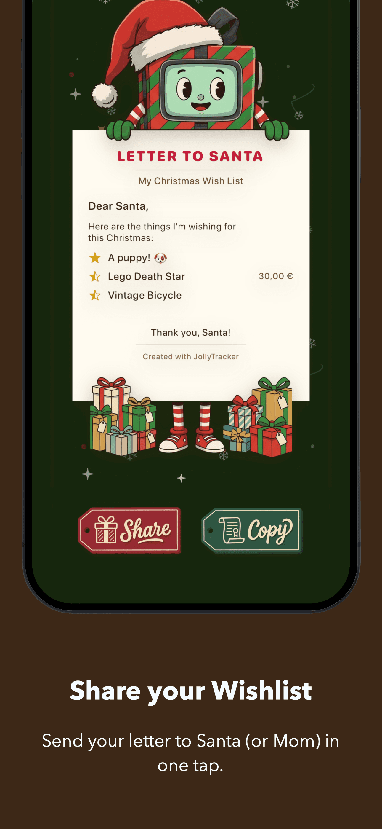 Write letters to Santa