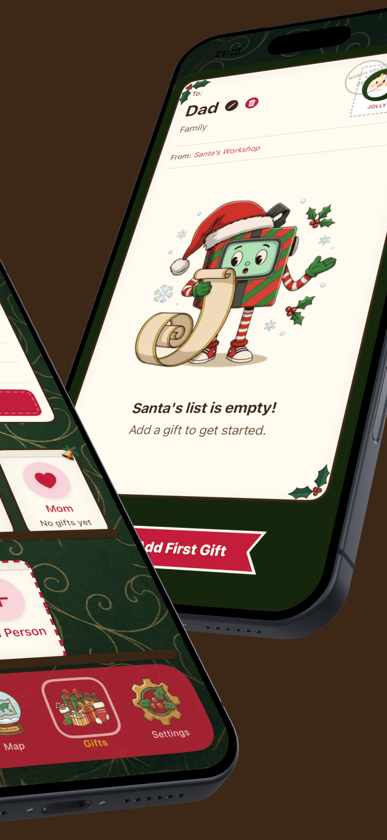 Detailed gift tracking with budget and status