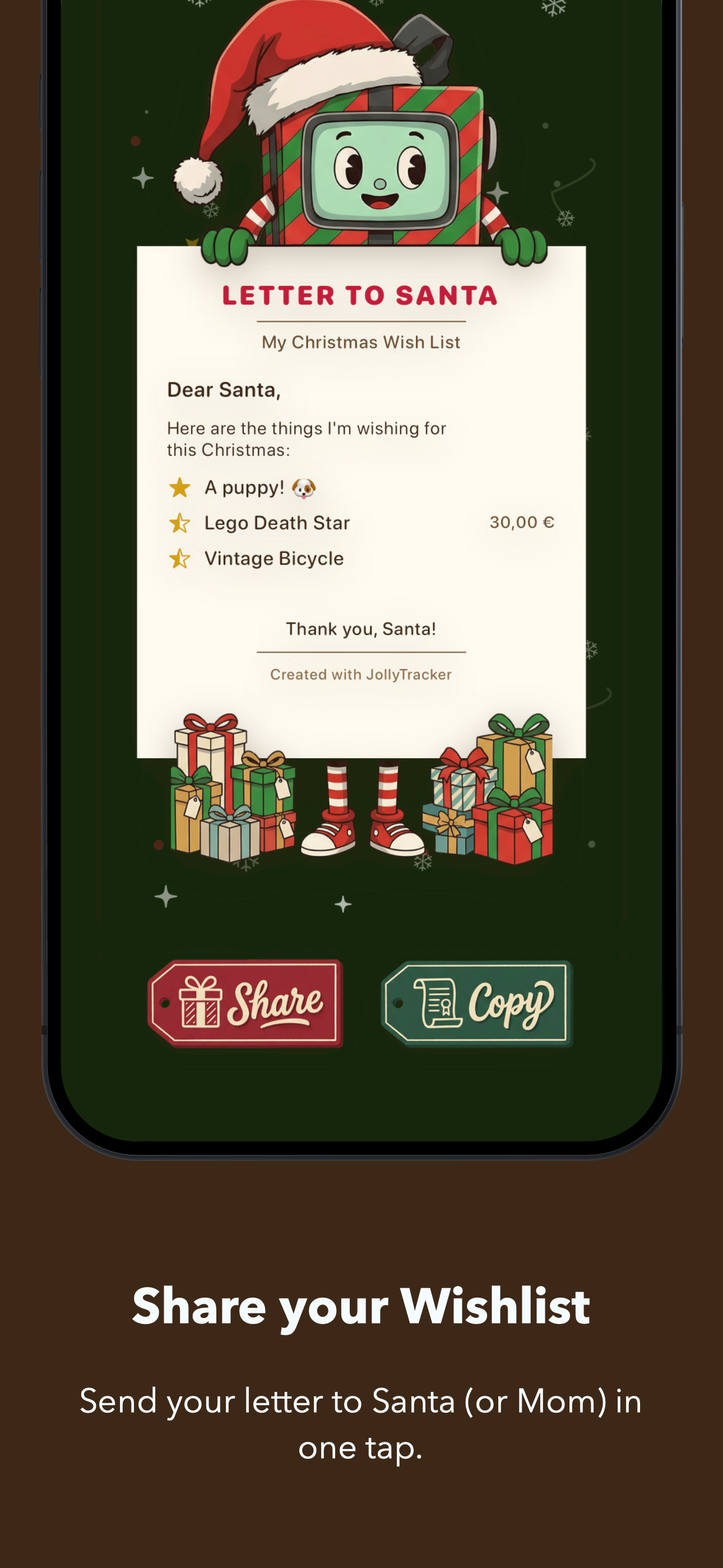 Write letters to Santa